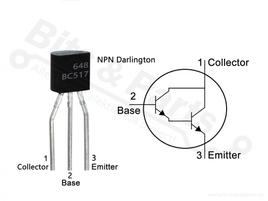 Transistor BC517 NPN Darlington 1.2A / 30V